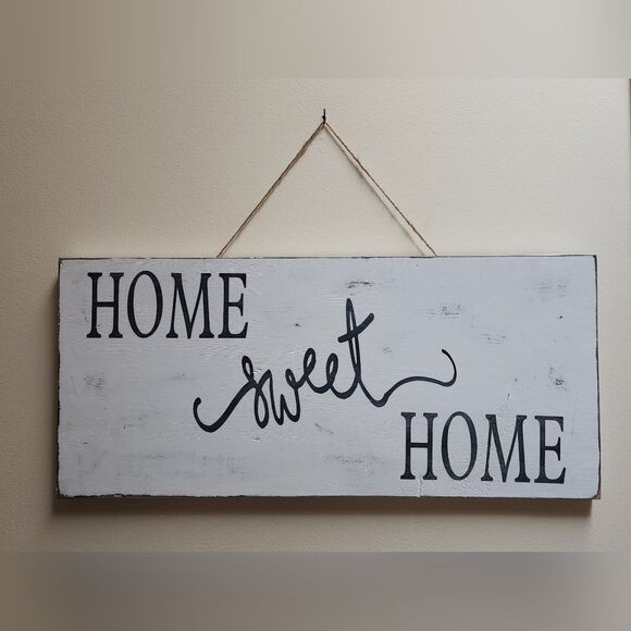 Rustic Farmhouse Home Sweet Home Wooden Sign 23.25" x 10.25" - Picture 5 of 7